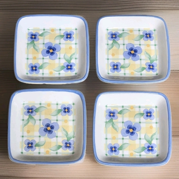 5pc Pfaltzgraff Summer Breeze Tapas Set -Plates & Bowl - Picture 5 of 8